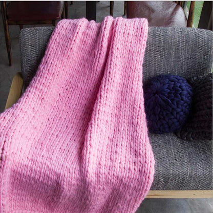 Thick Woven Small Throw Blanket