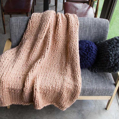 Thick Woven Small Throw Blanket