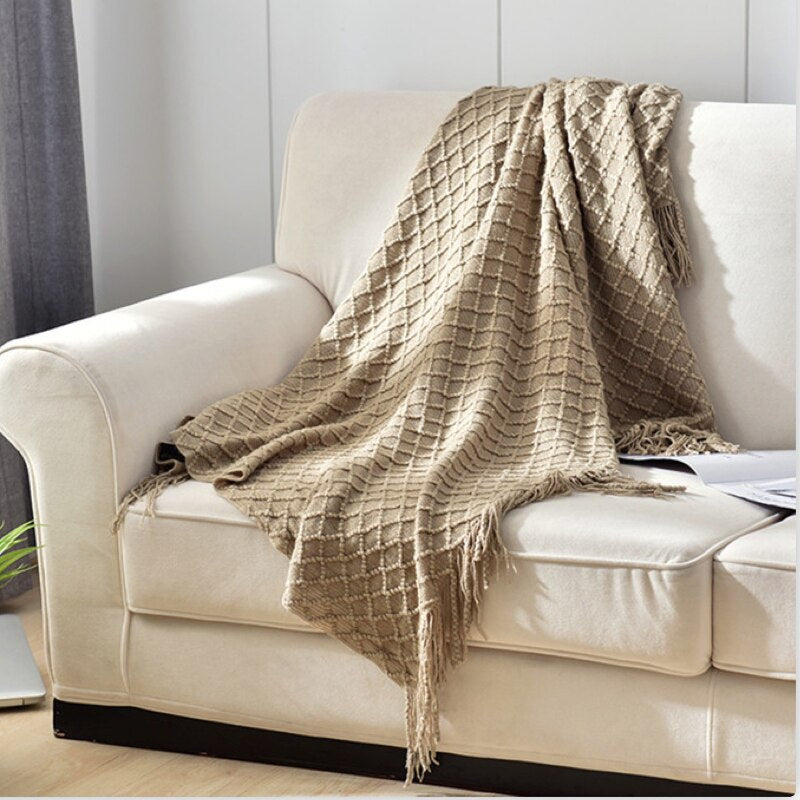 Luxury Texture Embroidered Throw Blanket