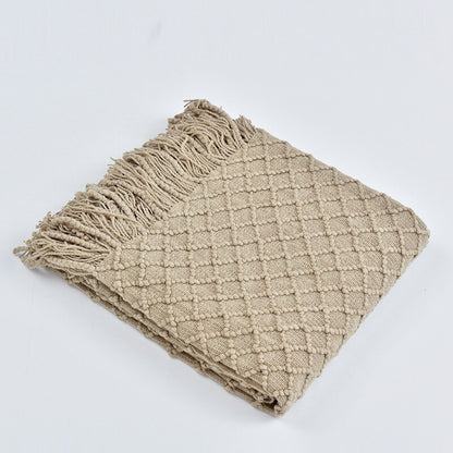 Luxury Texture Embroidered Throw Blanket