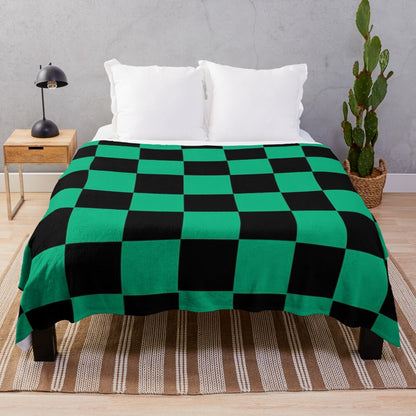Flannel Checkered Throw Blanket Lightweight
