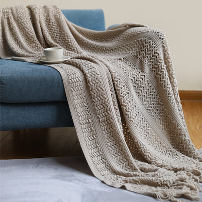 Traditional Woven Embroidered Throw Blanket