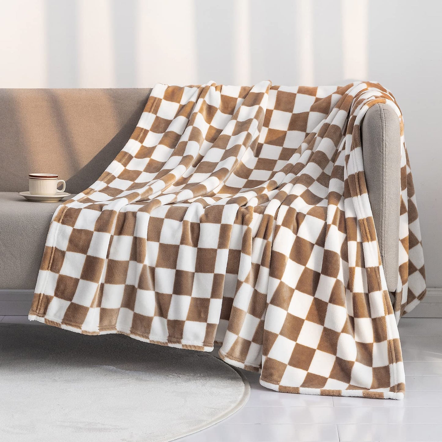 Checkerboard Lattice Throw Blanket