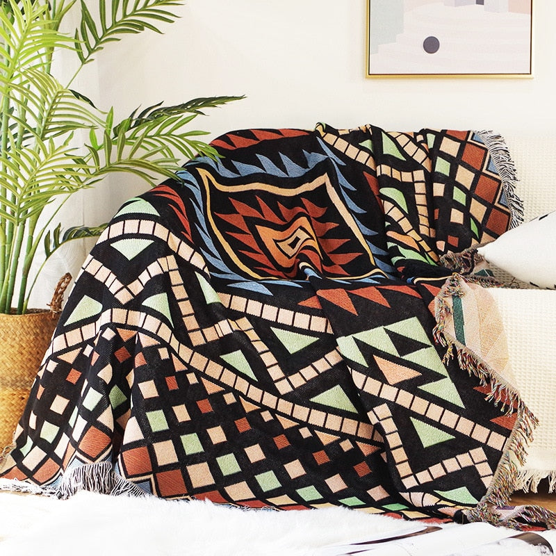 Colorful Patterned Throw Blankets